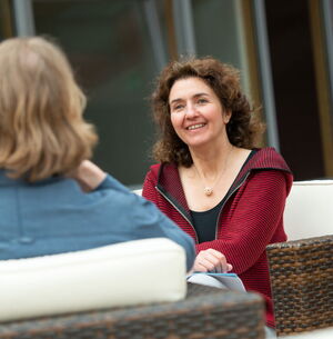 Ute Jungnick in der Beratung